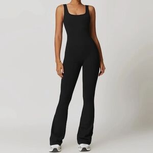 New PureLux Women's Kick Flare Viral Jumpsuit In Onyx Stone By Vertvie